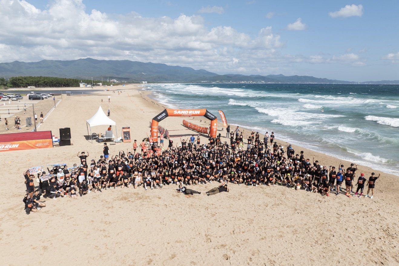 SAND RUN 영덕 — 대진해수욕장 드론 단체 사진